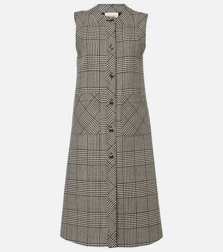 Houndstooth virgin wool midi dress - Valentino - Modalova