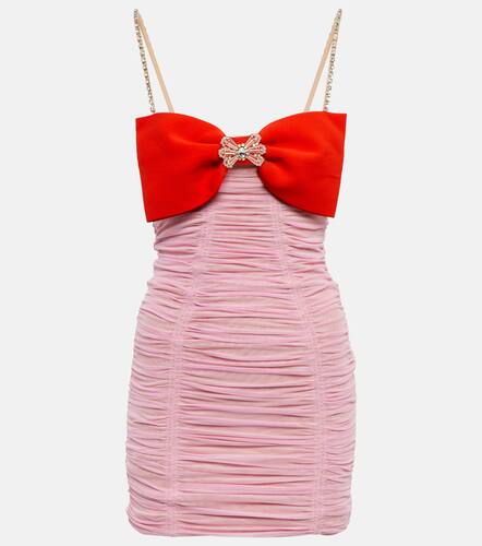 Bow-embellished ruched minidress - Self-Portrait - Modalova