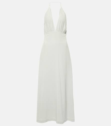Halterneck silk crepe de chine maxi dress - Toteme - Modalova