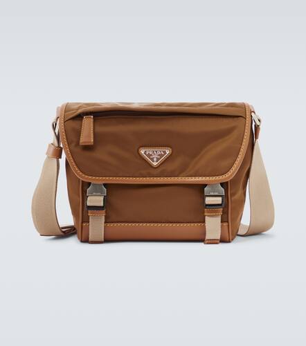 Re-Nylon leather-trimmed shoulder bag - Prada - Modalova