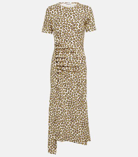 Leopard-print jersey midi dress - Rabanne - Modalova