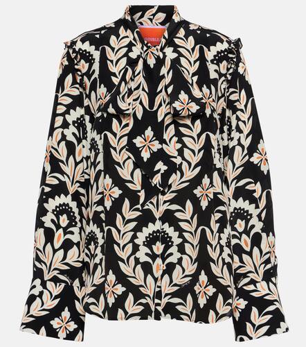 Ascot printed crpe de chine blouse - La DoubleJ - Modalova