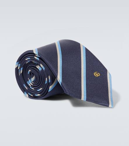 Corbata de seda en jacquard bordada - Gucci - Modalova
