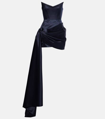 Asymmetric satin corset dress - Alex Perry - Modalova