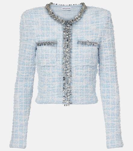 Sequined checked cardigan - Self-Portrait - Modalova