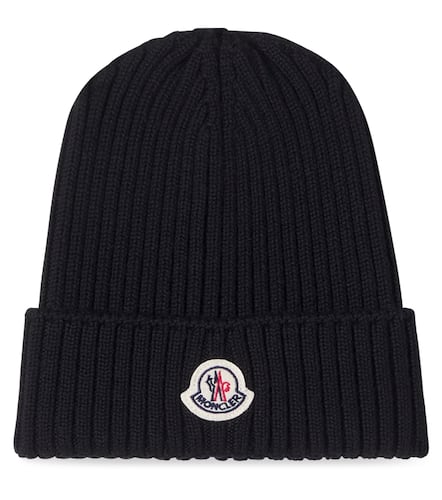 Logo virgin wool beanie - Moncler Enfant - Modalova