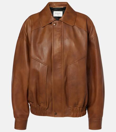 Saint Laurent Leather bomber jacket - Saint Laurent - Modalova