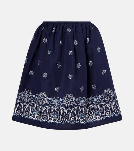 Minifalda de algodn y lino estampada - Miu Miu - Modalova