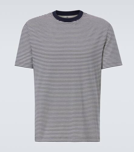 Striped cotton jersey T-shirt - Brunello Cucinelli - Modalova