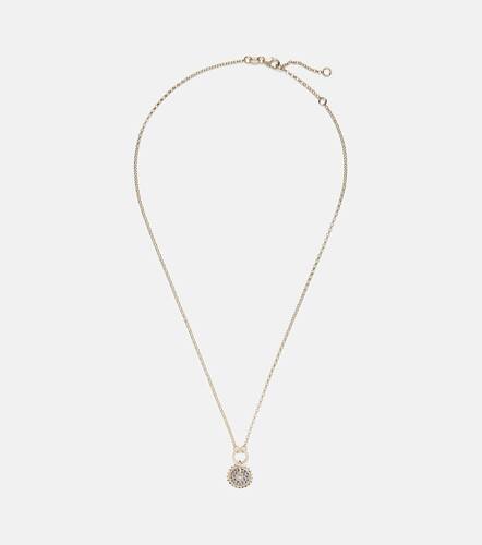 Pave Diamond Disk 18kt chain necklace with diamonds - FoundRae - Modalova