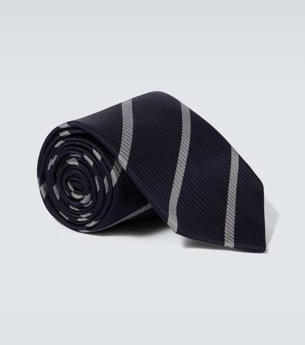 Corbata de seda a rayas - Brunello Cucinelli - Modalova