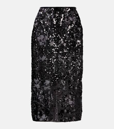 Sequined floral midi skirt - Victoria Beckham - Modalova