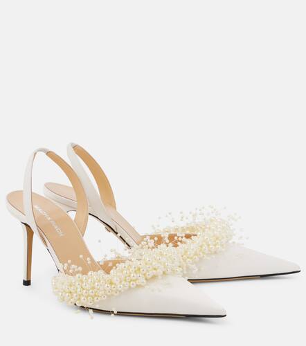 Escarpins slingback Floating Pearl 85 en satin - Mach & Mach - Modalova