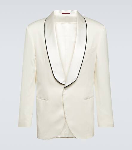 DÃ©lavÃ© silk twill tuxedo jacket - Brunello Cucinelli - Modalova