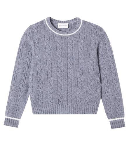 Pull en laine vierge  logo - Moncler Enfant - Modalova