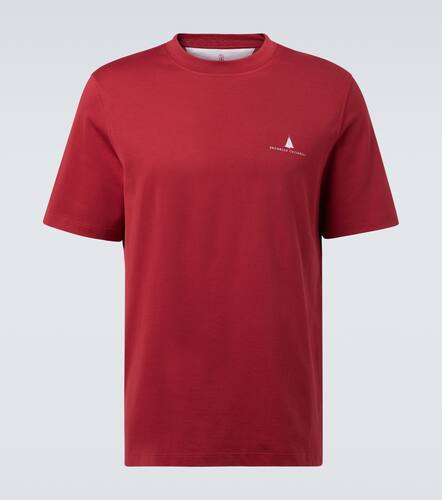 Logo cotton jersey T-shirt - Brunello Cucinelli - Modalova