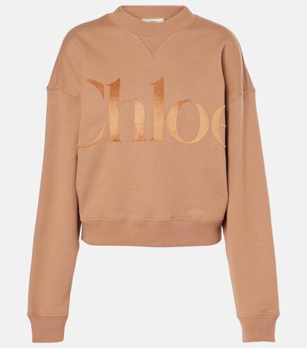 Chlo Logo cotton fleece sweatshirt - Chloe - Modalova
