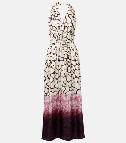Printed silk twill maxi dress - Dries Van Noten - Modalova