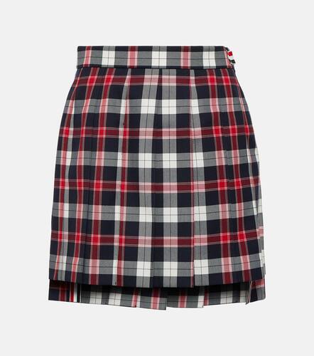 Pleated wool-blend miniskirt - Thom Browne - Modalova