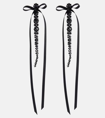 Bow-embellished crystal drop earrings - Simone Rocha - Modalova