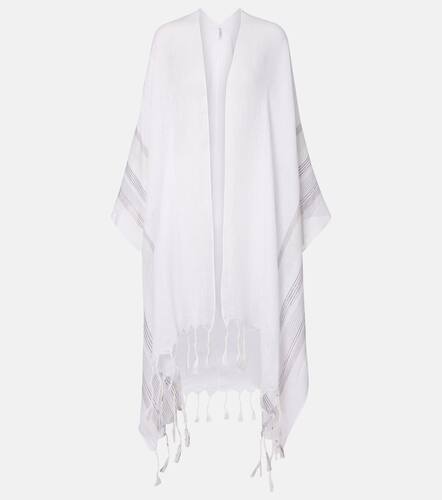Fringed linen poncho - Brunello Cucinelli - Modalova