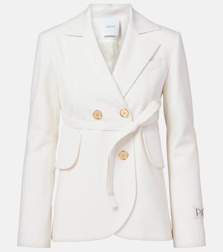 Double-breasted belted wool-blend blazer - Patou - Modalova