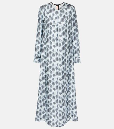 Marni Robe longue imprime en soie - Marni - Modalova