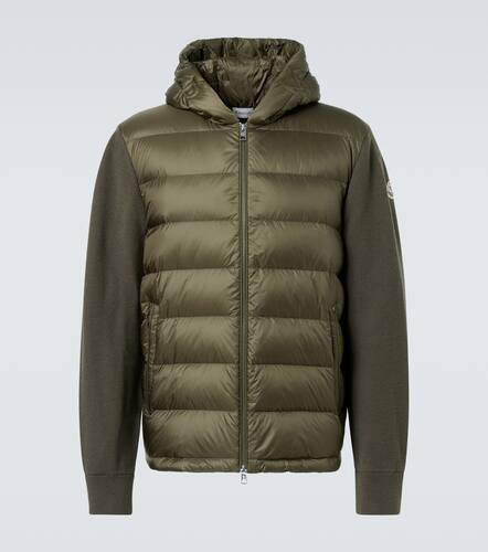 Quilted wool and down jacket - Moncler - Modalova