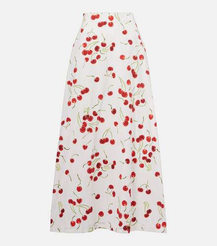 Printed cotton high-rise maxi skirt - Adriana Degreas - Modalova
