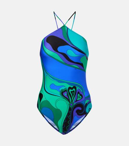 Pucci Orchidee halterneck swimsuit - Pucci - Modalova