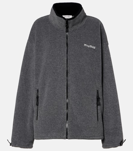 Sudadera oversized de forro polar - Miu Miu - Modalova