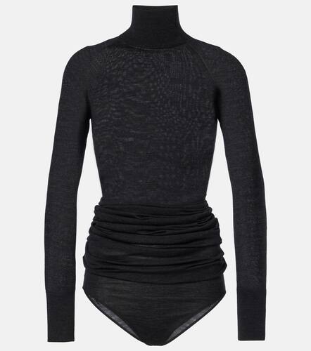 AlaÃ¯a Draped wool turtleneck bodysuit - Alaia - Modalova