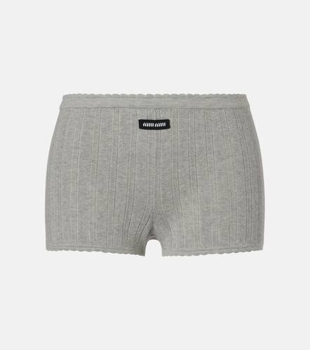 Miu Miu Knitted cotton shorts - Miu Miu - Modalova