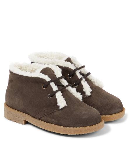 PP Faux shearling-lined suede ankle boots - PePe - Modalova
