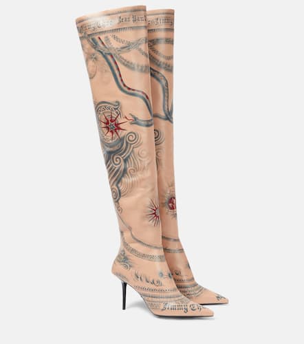 X Jean Paul Gaultier  Cuissardes Tattoo en cuir - Jimmy Choo - Modalova