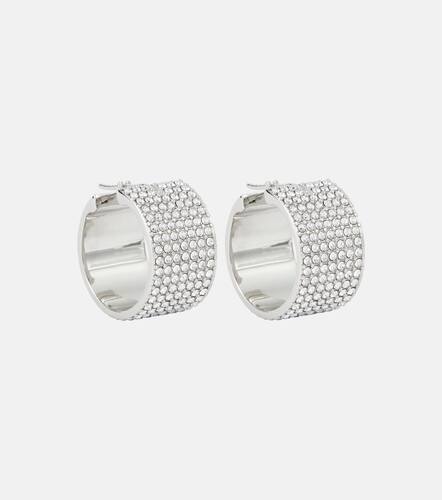 Rih Small embellished hoop earrings - Amina Muaddi - Modalova