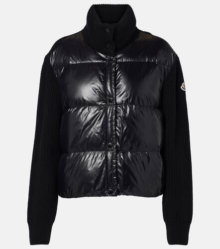 Cardigan doudoune en laine vierge - Moncler - Modalova