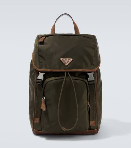 Re-Nylon suede-trimmed backpack - Prada - Modalova