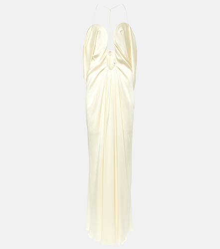 Cutout crÃªpe satin gown - Victoria Beckham - Modalova