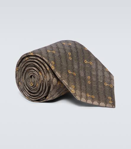 Corbata de seda con GG en jacquard - Gucci - Modalova