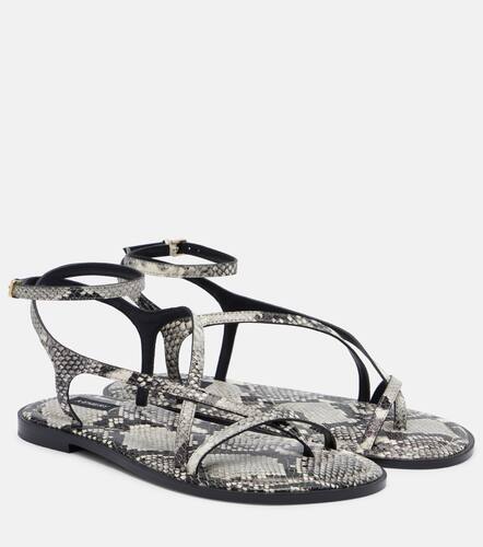 Edna snake-effect leather sandals - A.Emery - Modalova