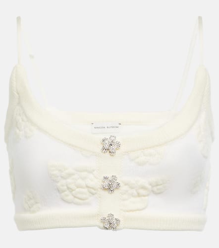 Crop top en mezcla de lana bordado - Magda Butrym - Modalova