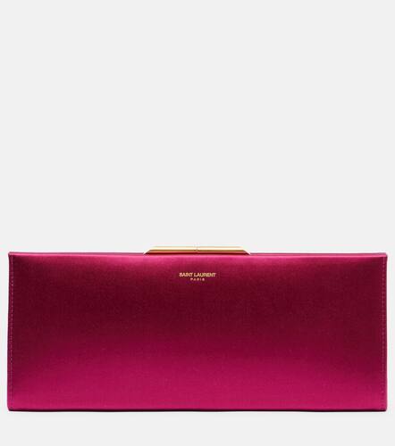 Midnight Small satin clutch - Saint Laurent - Modalova
