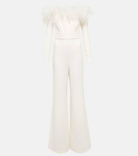 Safiyaa Feather-trimmed jumpsuit - Safiyaa - Modalova