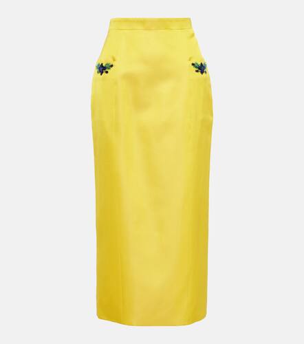 Iris embellished velvet midi skirt - Miss Sohee - Modalova