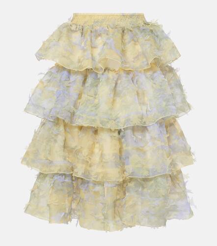 Ruffled applique midi skirt - Susan Fang - Modalova