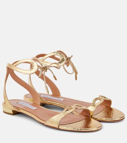 Tessa metallic leather sandals - Aquazzura - Modalova