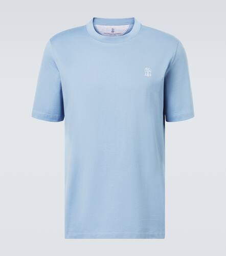 Logo cotton jersey T-shirt - Brunello Cucinelli - Modalova