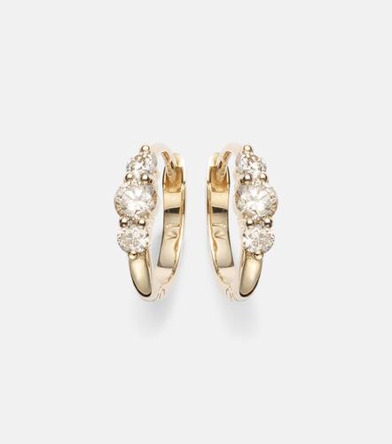 Rivulet Small 14kt hoop earrings with diamonds - Ileana Makri - Modalova