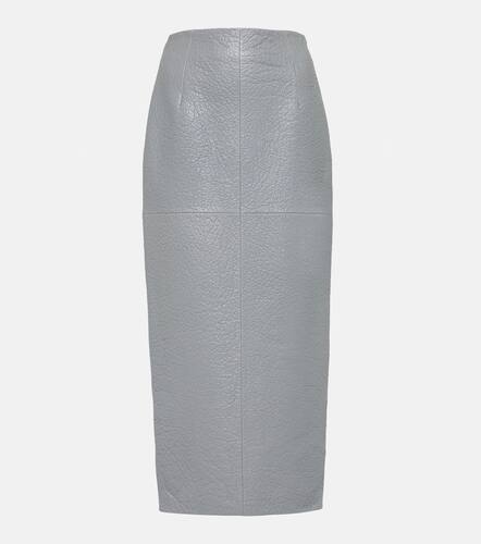 Gonna a tubino in pelle a vita alta - Prada - Modalova